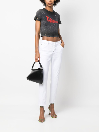Dsquared2 Gerade Cropped-jeans In White