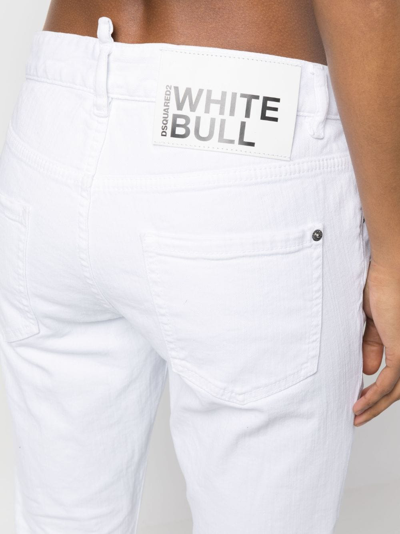 Dsquared2 Gerade Cropped-jeans In White