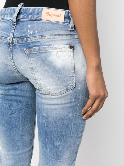 Dsquared2 Jeans In Distressed-optik In Blue