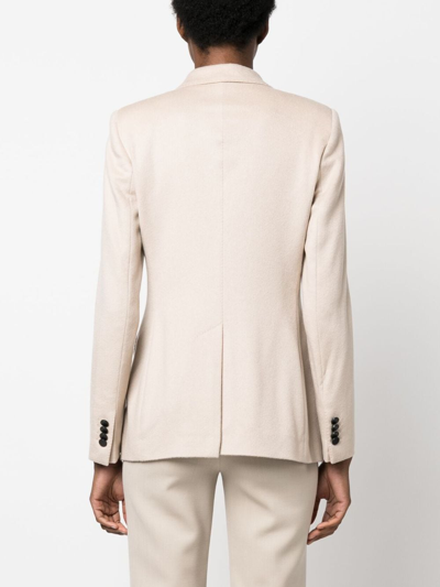 Tagliatore Double-breasted Blazer In Nude