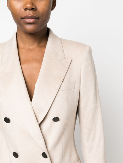 Tagliatore Double-breasted Blazer In Nude