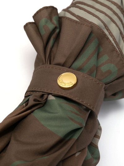 Moschino Regenschirm Mit Camouflage-print In Brown