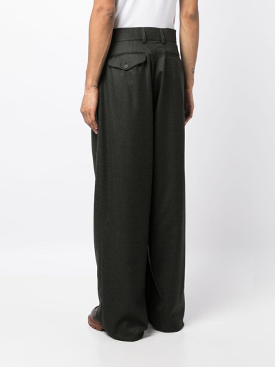 Shop Kolor Tailored Wide-leg Trousers In Grau