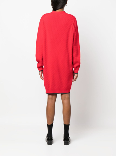 Barrie Button-up Cashmere Cardi-coat In Rot