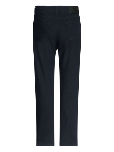 Shop Etro Jacquard-pattern Slim-fit Jeans In Blue