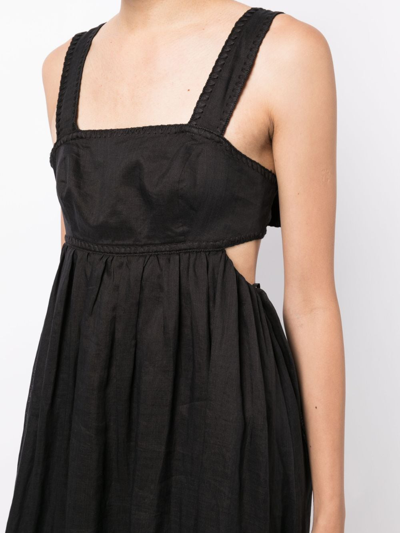 Shop Zimmermann Bow-detailing Midi Dress In Schwarz