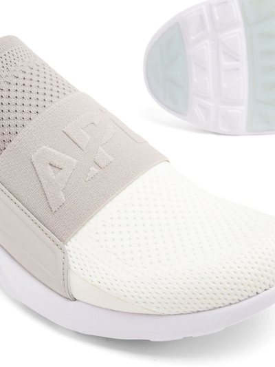Shop Apl Athletic Propulsion Labs Logo-embossed Slip-on Sneakers In Nude