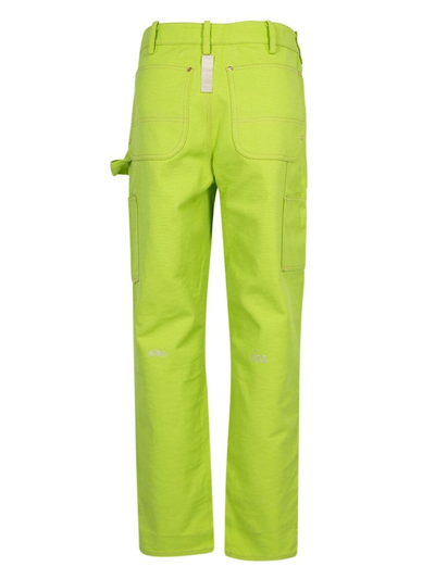 Shop Advisory Board Crystals Diamond Stitch Double Knee Pants In Green