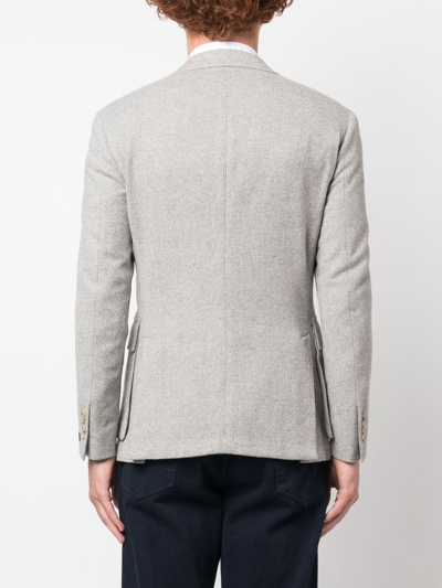 Polo Ralph Lauren The Rl67 Herringbone-pattern Blazer In Grau