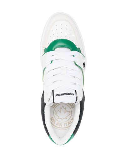 Shop Dsquared2 Logo-patch Low-top Sneakers In Weiss