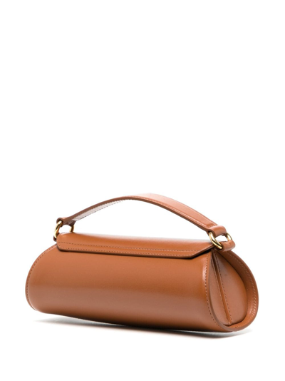 Shop Jil Sander Small Cannolo Shoulder Bag In Braun