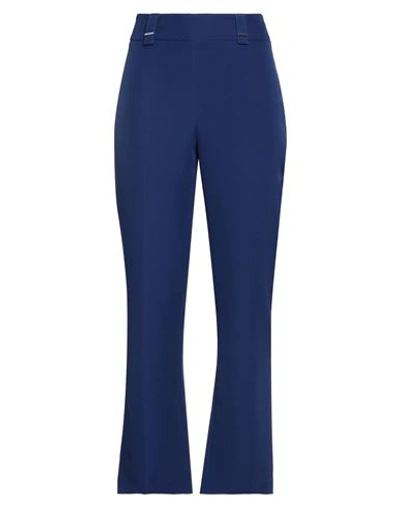 Shop Mem.js Mem. Js Woman Pants Blue Size 10 Polyester, Elastane