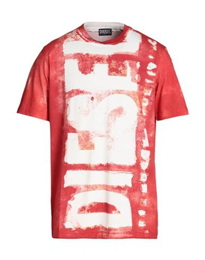 Shop Diesel T-just-g12 Man T-shirt Red Size L Cotton