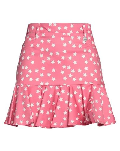 Shop Berna Woman Mini Skirt Fuchsia Size M Cotton, Polyester, Elastane In Pink