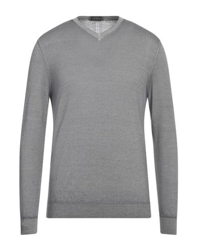 Shop +39 Masq Man Sweater Grey Size 40 Merino Wool
