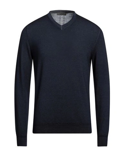 Shop +39 Masq Man Sweater Midnight Blue Size 36 Merino Wool