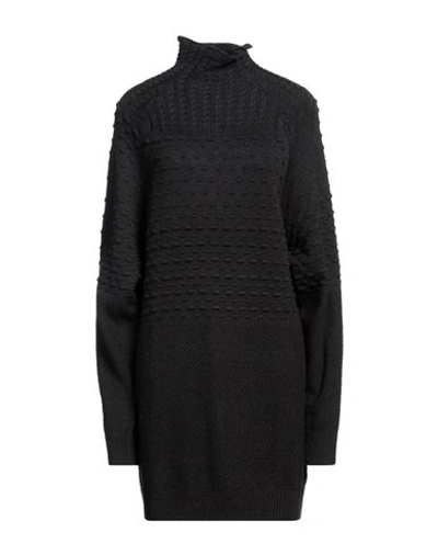 Shop Silvian Heach Woman Mini Dress Black Size 4 Nylon, Polyamide