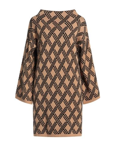 Shop Pour Moi Woman Mini Dress Camel Size M/l Viscose, Polyester, Polyamide In Beige