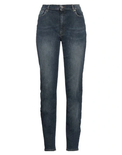 Trussardi Woman Jeans Blue Size 26 Cotton, Elastane In Blue