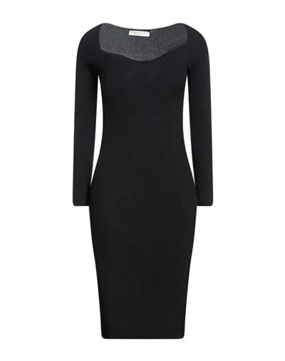 Shop Rinascimento Woman Midi Dress Black Size M/l Viscose, Elastane