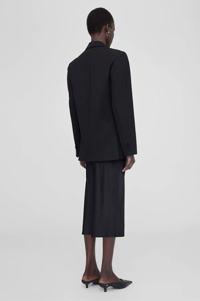 Shop Anine Bing Bar Silk Skirt In Black