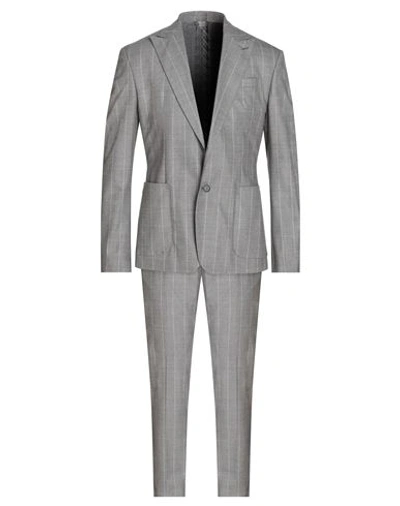 Shop Alessandro Dell'acqua Man Suit Grey Size 42 Virgin Wool, Elastane