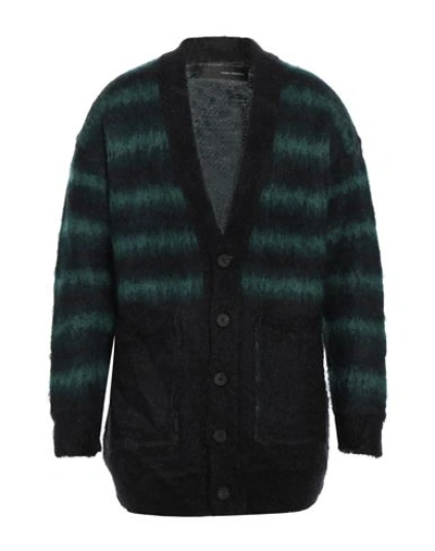 Shop Isabel Benenato Man Cardigan Emerald Green Size Xs Mohair Wool, Polyamide, Wool