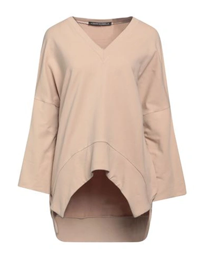 Alessio Bardelle Woman Sweatshirt Beige Size M Cotton, Elastane
