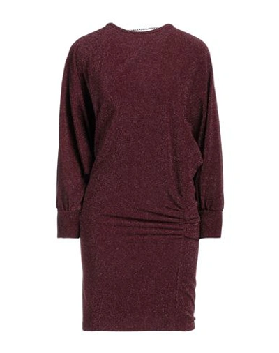 Shop Gai Mattiolo Woman Mini Dress Deep Purple Size 10 Polyester, Viscose, Nylon, Elastane