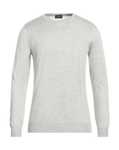 Shop Drumohr Man Sweater Light Grey Size 42 Silk