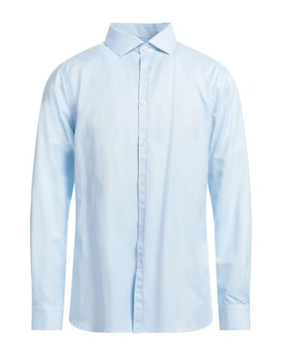 Shop Siviglia Man Shirt Sky Blue Size 16 ½ Cotton, Polyester