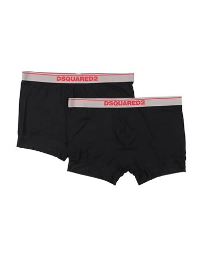 Dsquared2 2 Pieces Of Logo Boxer Underwear In Black