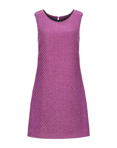 Shop Spago Donna Woman Mini Dress Purple Size 12 Polyester, Viscose, Wool
