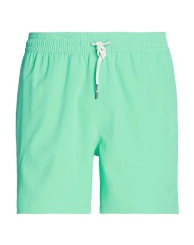 Shop Polo Ralph Lauren Man Swim Trunks Light Green Size L Recycled Polyester, Elastane