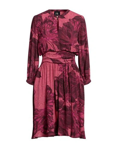 Shop Cavalli Class Woman Mini Dress Fuchsia Size 4 Viscose In Pink