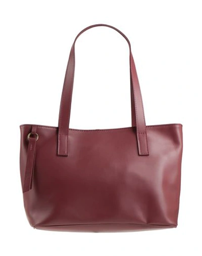 Shop Corsia Woman Shoulder Bag Burgundy Size - Soft Leather In Red