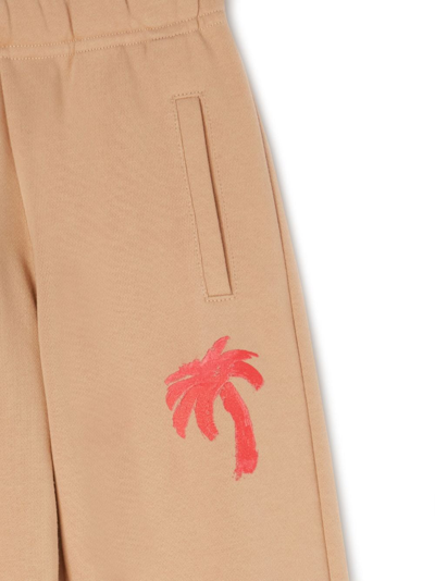 Shop Palm Angels Camouflage-print Cotton Track Pants In Neutrals