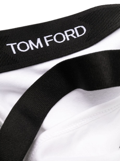 Tom Ford Cotton Blend Regular Fit Jock Strap In White