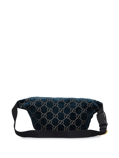 Blue Gucci GG Velvet Ophidia Belt Bag – Designer Revival