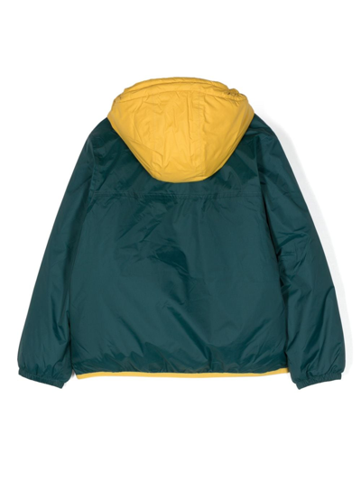 Shop K-way Le Vrai 3.0 Claude Hooded Jacket In Green
