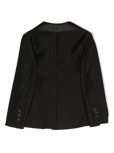 Monnalisa Shawl-lapels Single-breasted Blazer In Black