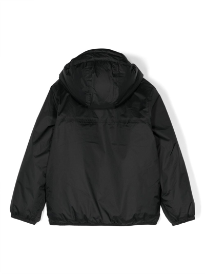 Shop K-way Le Vrai 3.0 Claude Hooded Jacket In Black