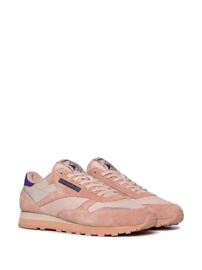 Shop Reebok Special Items Classic Leather Panelled Sneakers In Pink