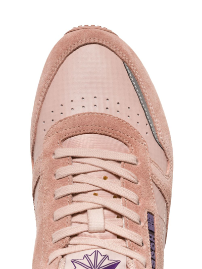 Shop Reebok Special Items Classic Leather Panelled Sneakers In Pink