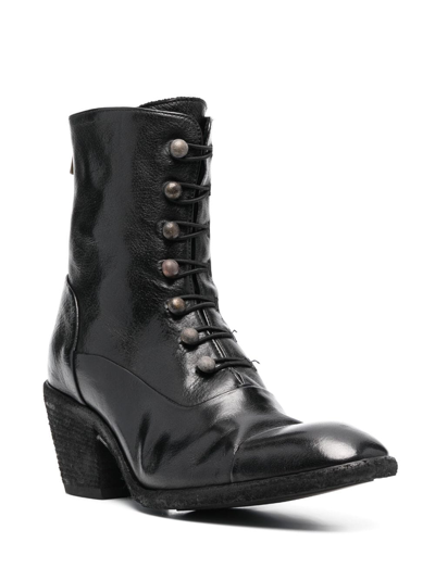 Shop Officine Creative Round-toe 70mm Ankle Boots In Black