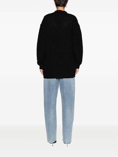 Giuseppe Di Morabito Open-knit Merino-cashmere Jumper In Black