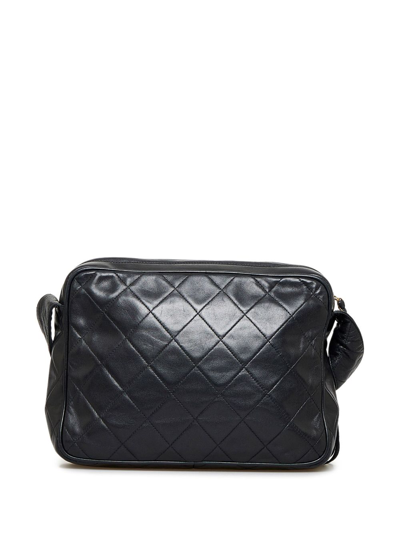 Pre-owned Chanel 1996-1997 Diamond-quilted Shoulder Bag In Black