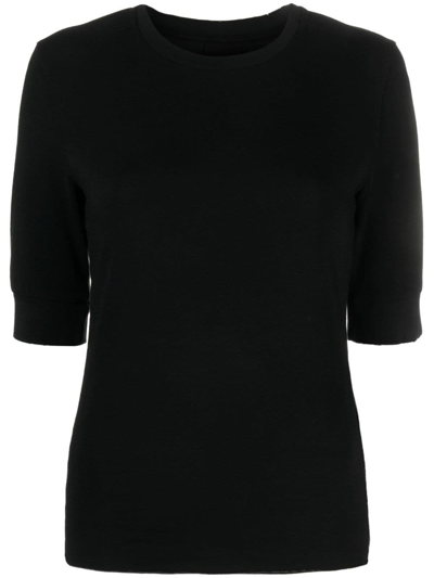 Shop Thom Krom Round-neck Stretch T-shirt In Black