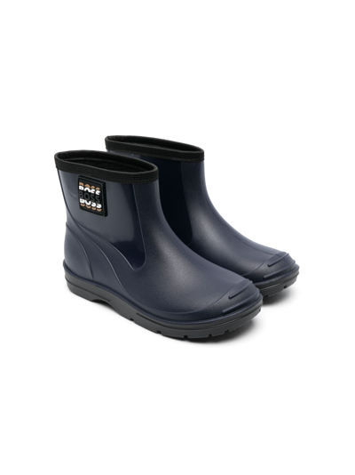 Bosswear Logo-patch Slip-on Wellies In Blue