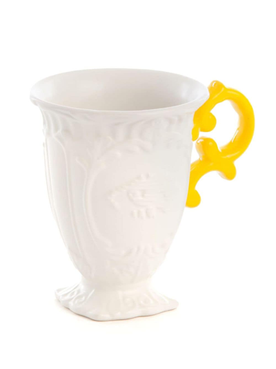 Shop Seletti I-wares Porcelain Mug (set Of Two) In White